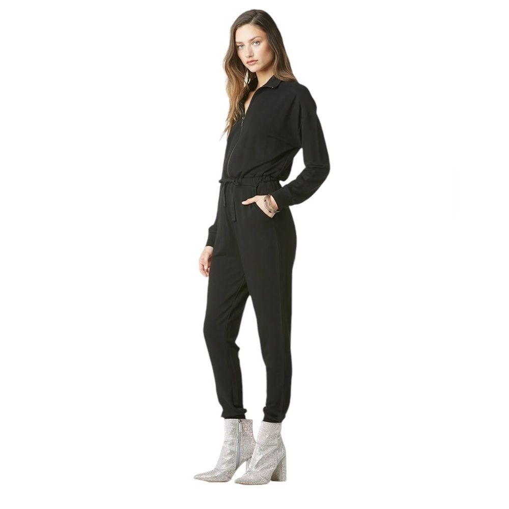 NWT Sylvia High Neck Long Sleeve Zip Up Jumpsuit, Size S